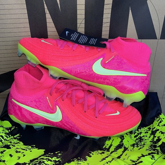 NEW Nike By You Phantom Luna 2 Elite FG Pink Volt FQ8802-601 Women Size 6 - Picture 1 of 7